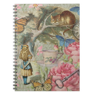 Carnet Alice Cheshire Chat Wonderland Tree Garden