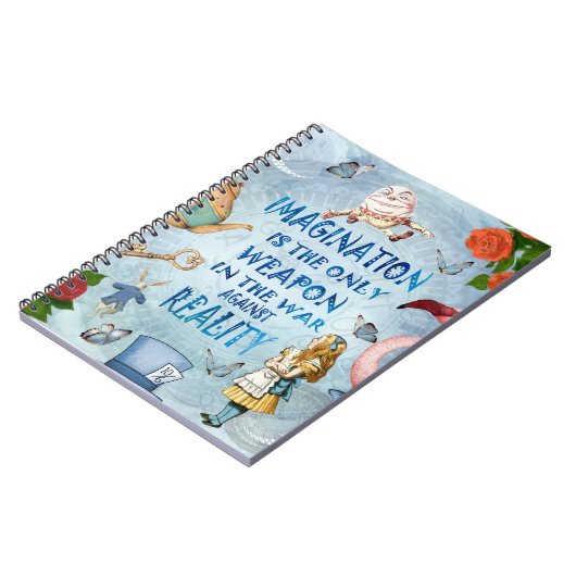 Carnet Alice In Wonderland Citation - Imagination (Côté gauche)