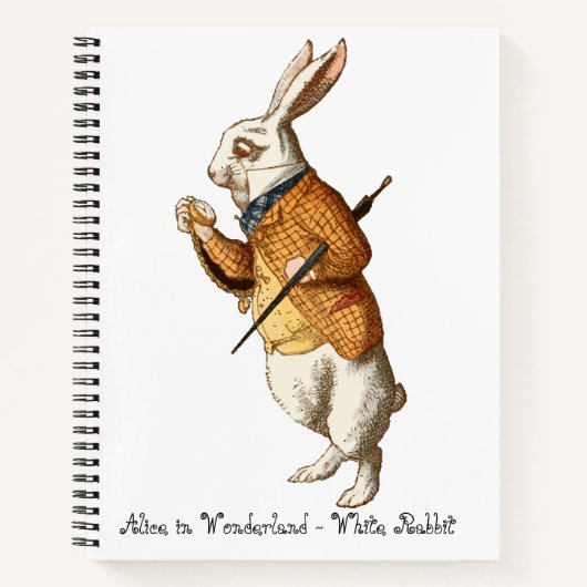 Carnet Alice in Wonderland - White Rabbit (Devant)