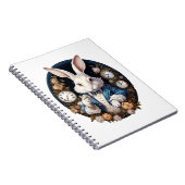 Carnet Alice lapin blanc dans Wonderland Montres et rose (Côté Droit)