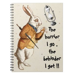 Carnet Alice - Lapin Blanc - Verre Heure 1865