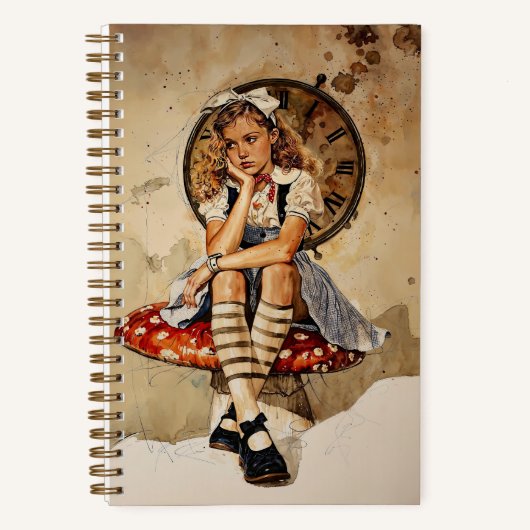 Carnet Alice Whimsical au pays des merveilles Champignons (Recto)