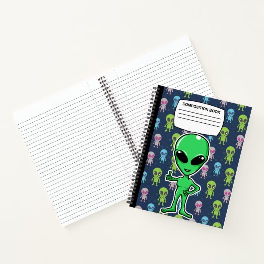 Carnet Alien de composition spirale (Intérieur)