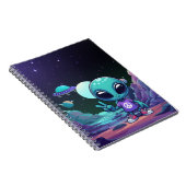 Carnet Alien de paix mignon et vaisseau spatial (Côté Droit)
