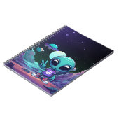Carnet Alien de paix mignon et vaisseau spatial (Côté gauche)