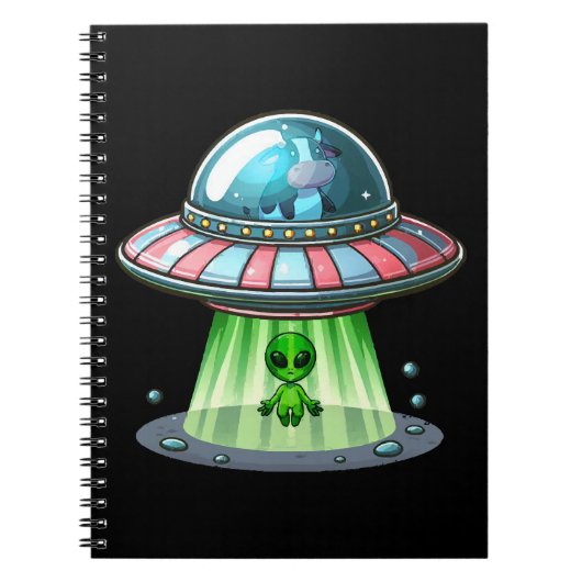 Carnet Alien enlevant une vache (Devant)