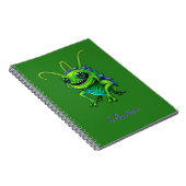 Carnet Alien Grille vert personnalisable - (Côté Droit)