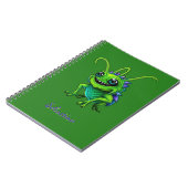 Carnet Alien Grille vert personnalisable - (Côté gauche)