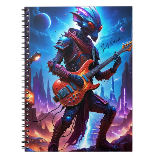 Carnet Alien Jouer de la guitare (Devant)