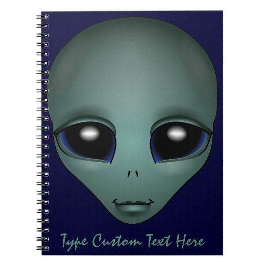 Carnet Alien Personnalisé Cute ET Carnet (Devant)