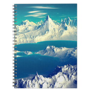 Carnet Alien Planet - 3D ed Computer Artwork. Rochers et