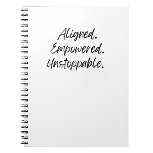 Carnet Aligned. Empowered. Unstoppable. (Devant)
