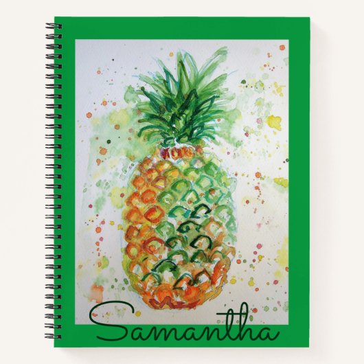 Carnet Alimentation de fruits d'ananas Filles tropicales (Devant)
