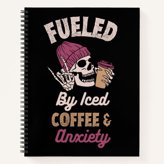 Carnet Alimenté Par Le Café Glacé Et L'Anxiété (Devant)