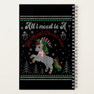 Carnet All I Need Is A Magical Christmas, Unicorn