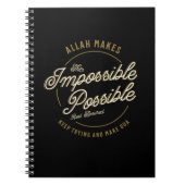 Carnet Allah rend possible l'impossible musulman Décontra (Devant)