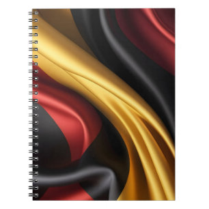 Carnet Allemagne drapeau texture soie