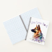Carnet Allemand Berger Chien Maman Floral (Intérieur)