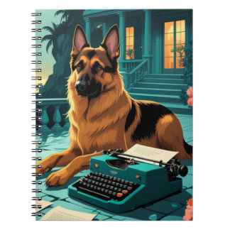 Carnet Allemand Shepherd chien gentleman vintage