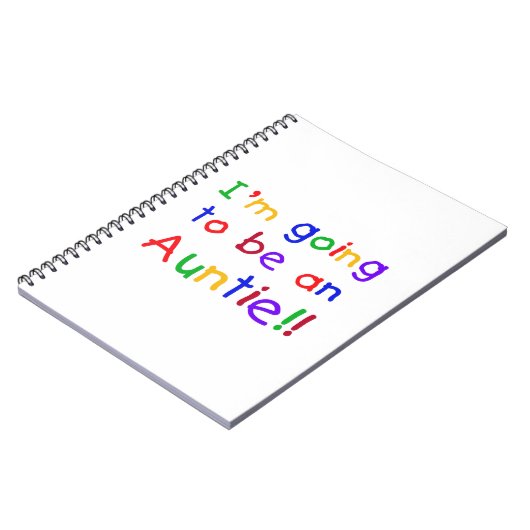 Carnet Aller Être Une Tante Couleurs Primaires Cadeaux (Côté gauche)