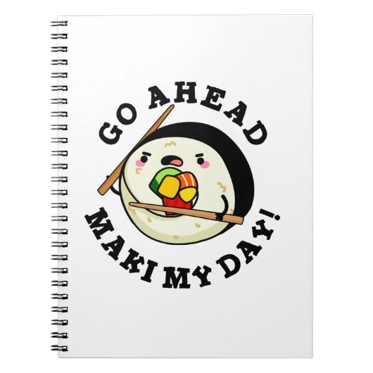 Carnet Allez-y Maki My Day Punition de Sushi Drôle (Devant)