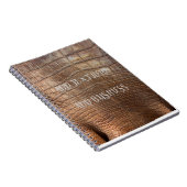 Carnet ALLIGATOR peau couverture animale (Côté Droit)
