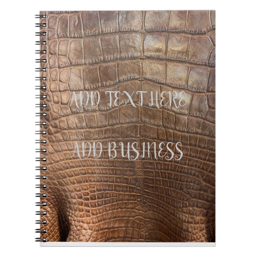 Carnet ALLIGATOR peau couverture animale (Devant)