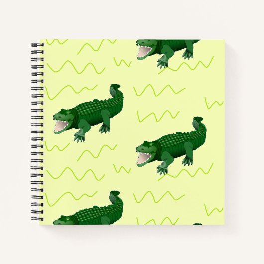 Carnet Alligator sur jaune (Devant)