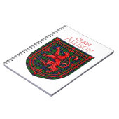 Carnet Allison Tartan Scottish Plaid Lion Rampant (Côté gauche)