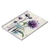 Carnet Allium - Fleurs aquarelles (Côté gauche)