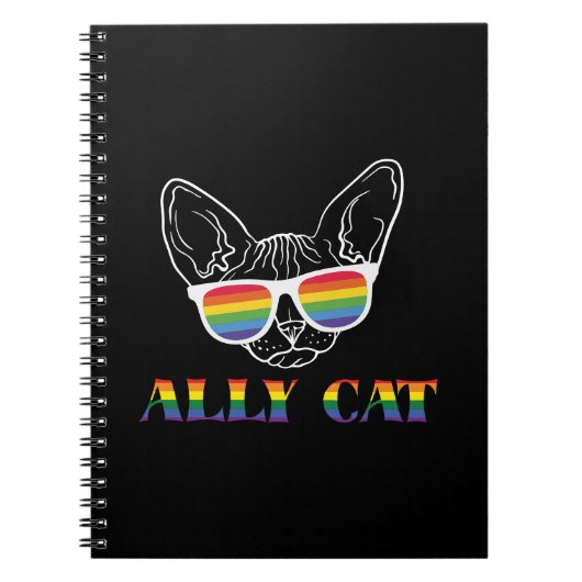 Carnet Ally Cat | Cute Cat | Rainbow | Pride (Devant)