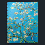 Carnet Almond Blossom Vincent Van Gogh<br><div class="desc">Fleur d'amandes de Vincent van Gogh avec des couleurs vertes et bleues époustouflantes.</div>