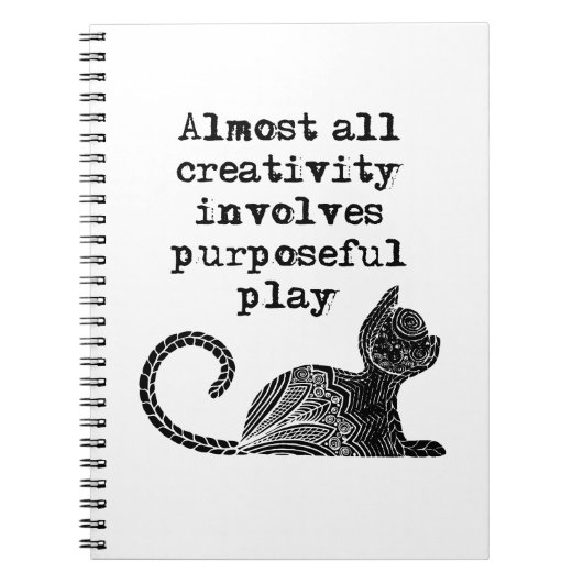 Carnet Almost all creativity implives purposeful play I (Devant)