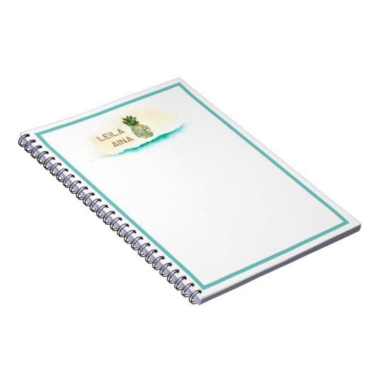 Carnet Aloha Aquarelle Île aux ananas (Côté Droit)