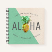 Carnet Aloha Avec PineApple Illustration Vintage (Devant)