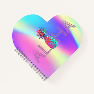 Carnet Aloha Hawaiian Ananas Holographique