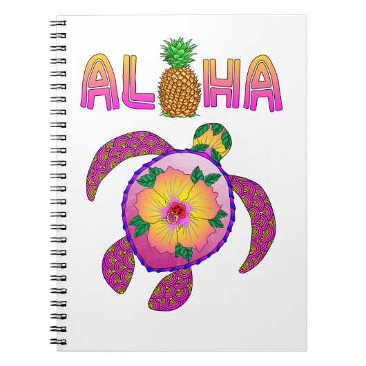 Carnet Aloha Hawaiian Honu Turtle (Devant)
