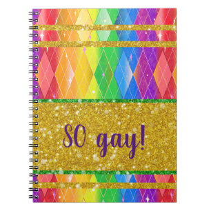 Carnet ALORS gay ! parties scintillant arc-en-ciel gay pr
