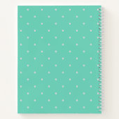 Carnet Alpaca mignon et tendance | Turquoise (Dos)