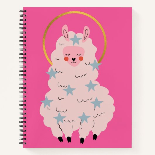 Carnet Alpaca rose mignon (Devant)