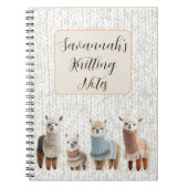 Carnet Alpacas in Sweaters Personalized Knitting (Devant)