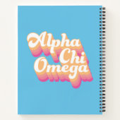 Carnet Alpha Chi Omega | Écriture Groovy (Dos)