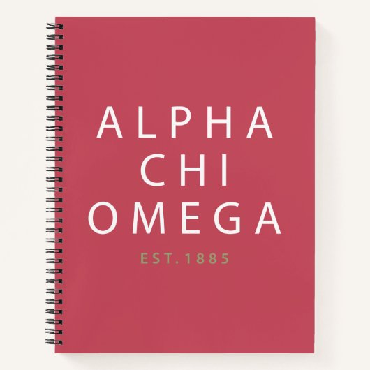 Carnet Alpha Chi Omega | Est. 1885 (Devant)
