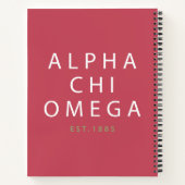 Carnet Alpha Chi Omega | Établi en 1885 (Dos)