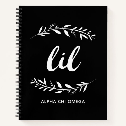 Carnet Alpha Chi Omega | Lil Wreath (Devant)