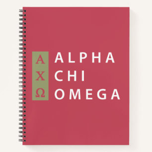 Carnet Alpha Chi Omega Logo empilé