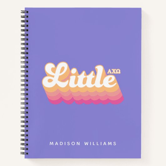 Carnet Alpha Chi Omega | Petite soeur (Devant)