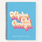 Carnet Alpha Chi Omega | Script Super (Devant)