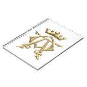 Carnet Alpha et oméga "3D" dorés avec symbole de la Couro (Côté gauche)