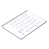 Carnet alphabet arménien (Côté gauche)